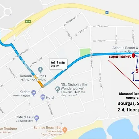 公寓 Diamond №1 - Relax Views Sea And Pool 布尔加斯